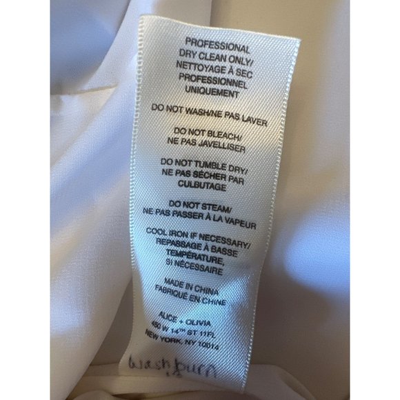 Alice + Olivia Employed White Sleeveless Mini Shift Dress Size 8 - Picture 5 of 6